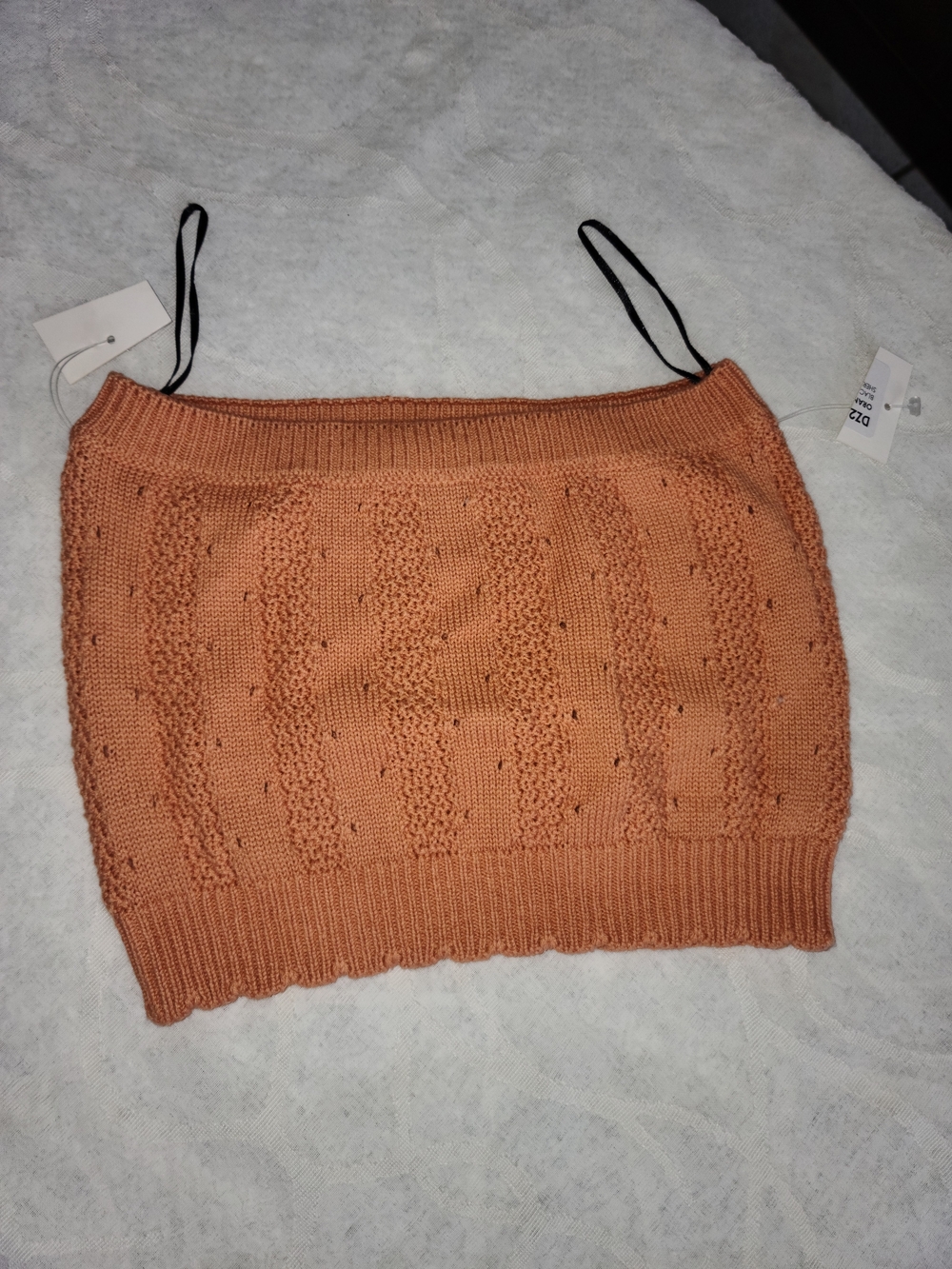 Double Zero Peach Knit Tube Top